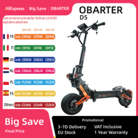 OBARTER D5 Electric Scooter 12inch Vacuum Tire 2*2500W Motor 60-70km/h Max Speed Removable 35Ah Battery for 60-120km Super Range