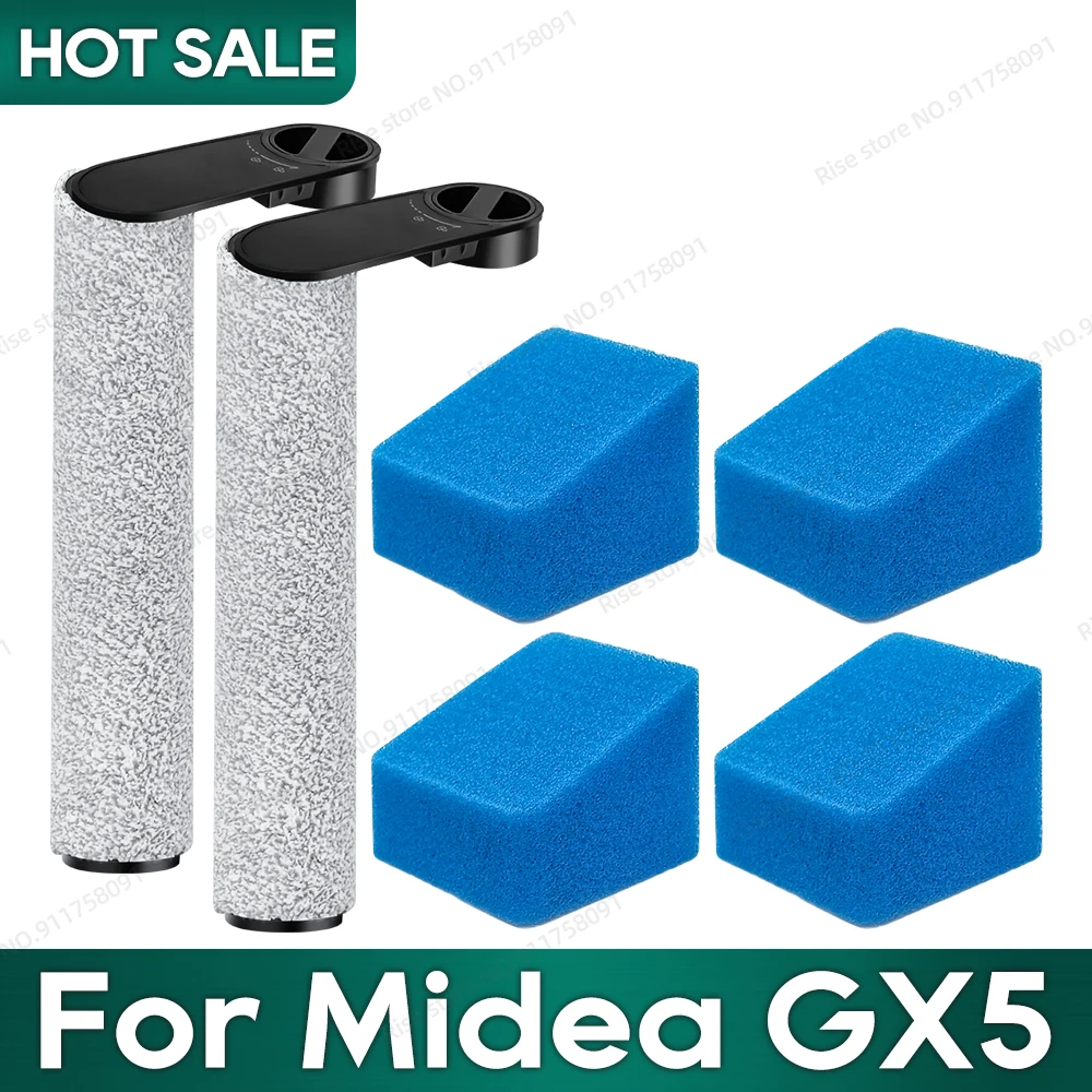 Compatible with Midea GX5 Floor Cleaner Accessories Main Roller Brush Filter Sponge