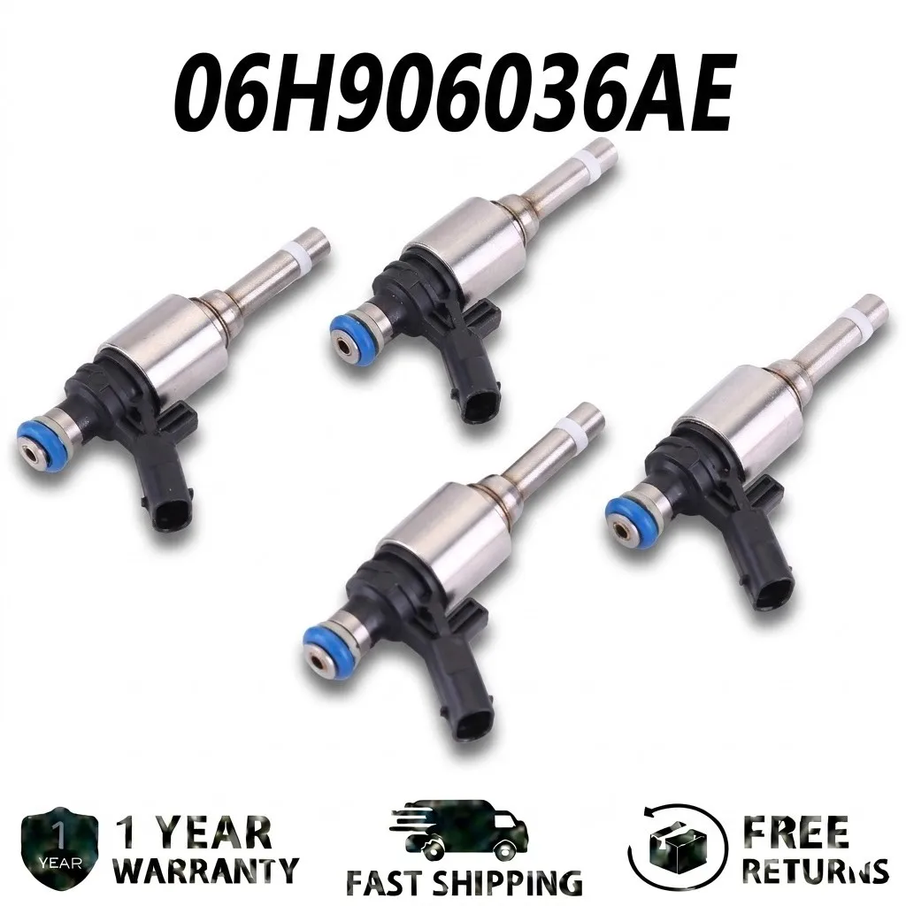 

4pcs Fuel Injectors for Audi Q5 A5 TT 2.0T, Replacement Part 06H906036G, High-Performance GDI Engine Nozzle Set
