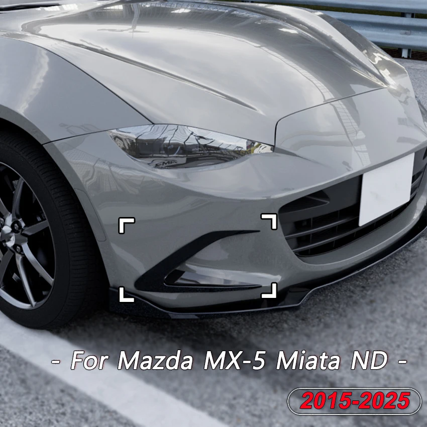 

For Mazda MX-5 Miata ND 2015-2025 Front Wind Knife Spoiler Wing Knife Spoiler Fog Light Intake Frame Grill Modification Body Kit