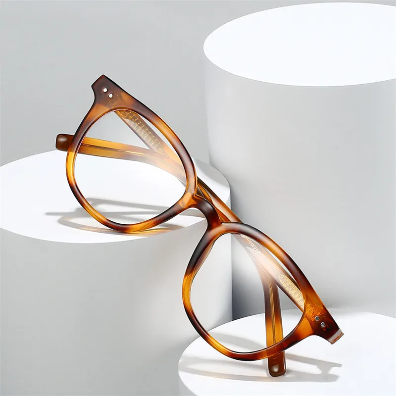 2025 New Design Men's Anti Blue Light Reading Glasses Women TR90 Acetate Optical Frame Photochromic Readers +1.50 1.75 2.50 6.0