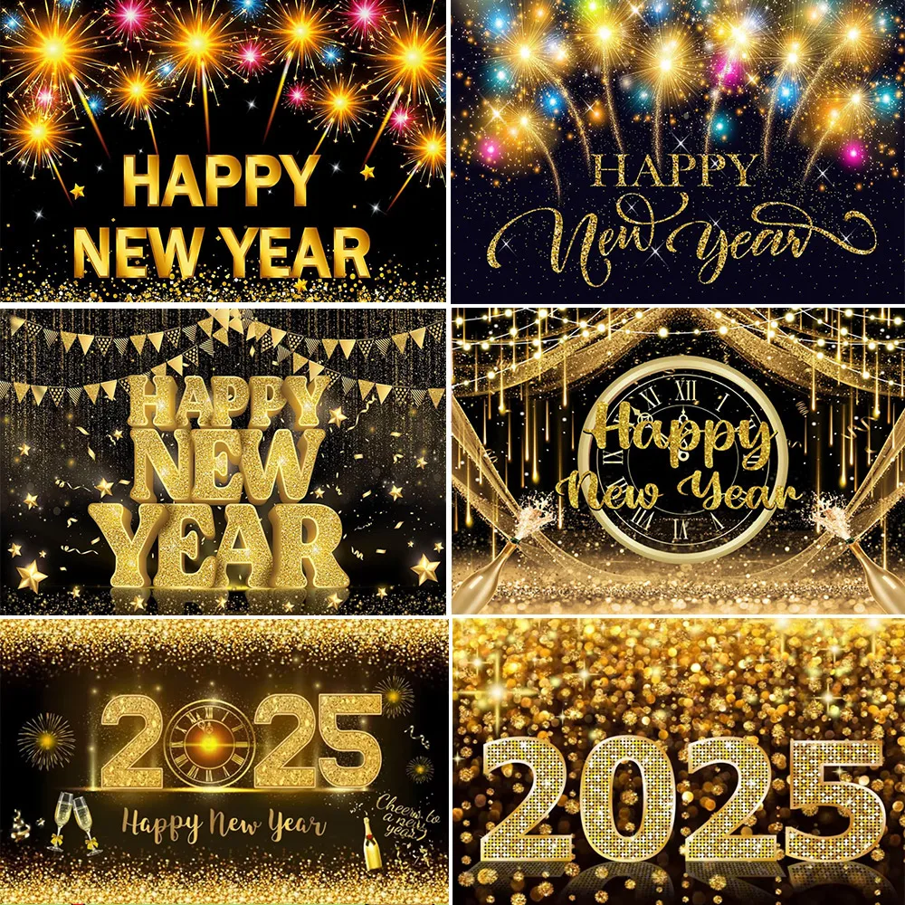 Happy New Year Theme New Year Eve Sparklers Fireworks Celebrate Party Champagne Baby Shower Background Photography Photo Studio