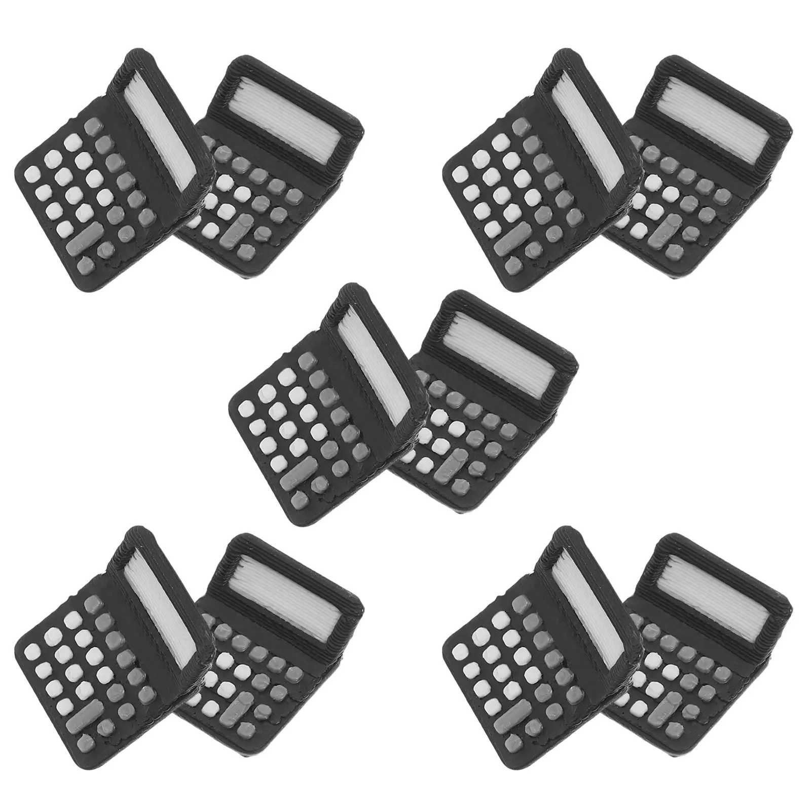 10Pcs Mini Calculator Set Compact Portable Detailed for Dollhouse Miniatures Desktop Decoration Role Play Learning