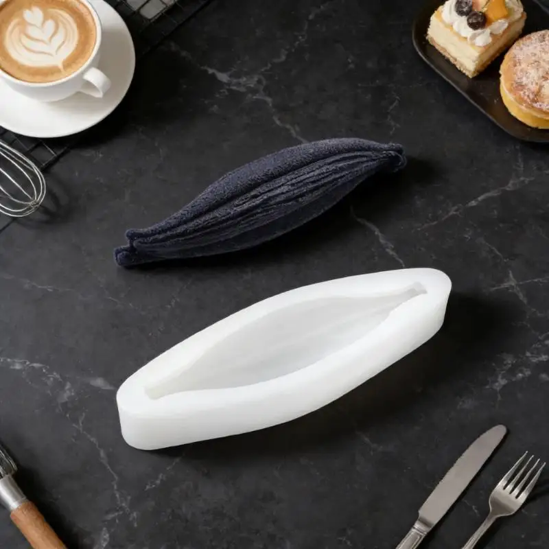 1Pcs Kitchen Bakeware Dessert Tools 10 Cell Vanilla Pod Design Food Grade Silicone Chocolate Mousse Cake Mold