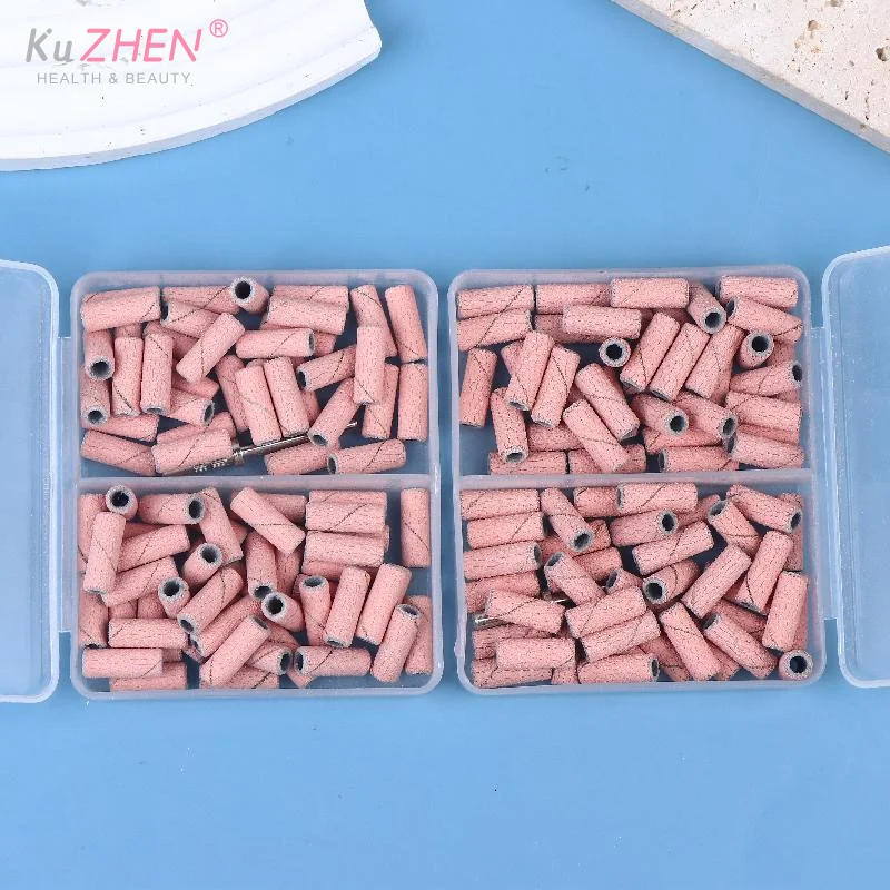 80 pçs mini lixamento de unhas com faixas de mandril máquina elétrica brocas de unhas acrílico polonês removedor arquivos unhas acessório ferramenta