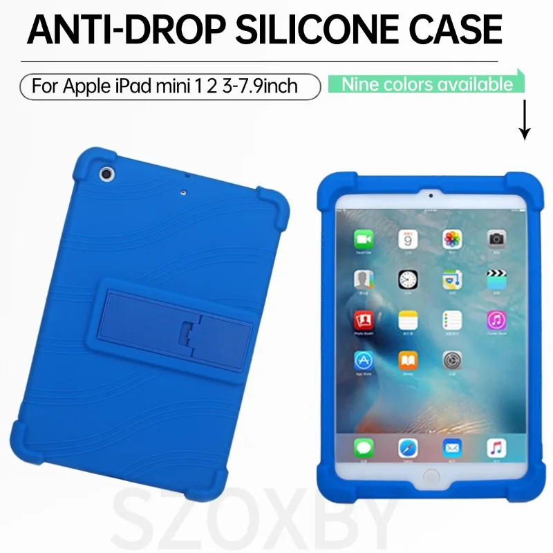 

Для Apple iPad mini 1 2 3 Funda Stand Мягкий силиконовый чехол iPad mini 1 mini2 MINI3 Безопасный противоударный чехол для планшета Защитный рукав