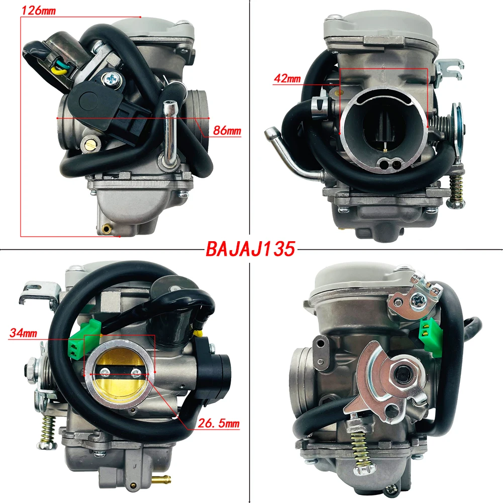 High Quality Factory Mode Bajaj 135 Pulsar 135 Rouser 135 with Sensor Dirt Bike ATV Beach Bent Beam Car Motorcycle Carburetor view 2