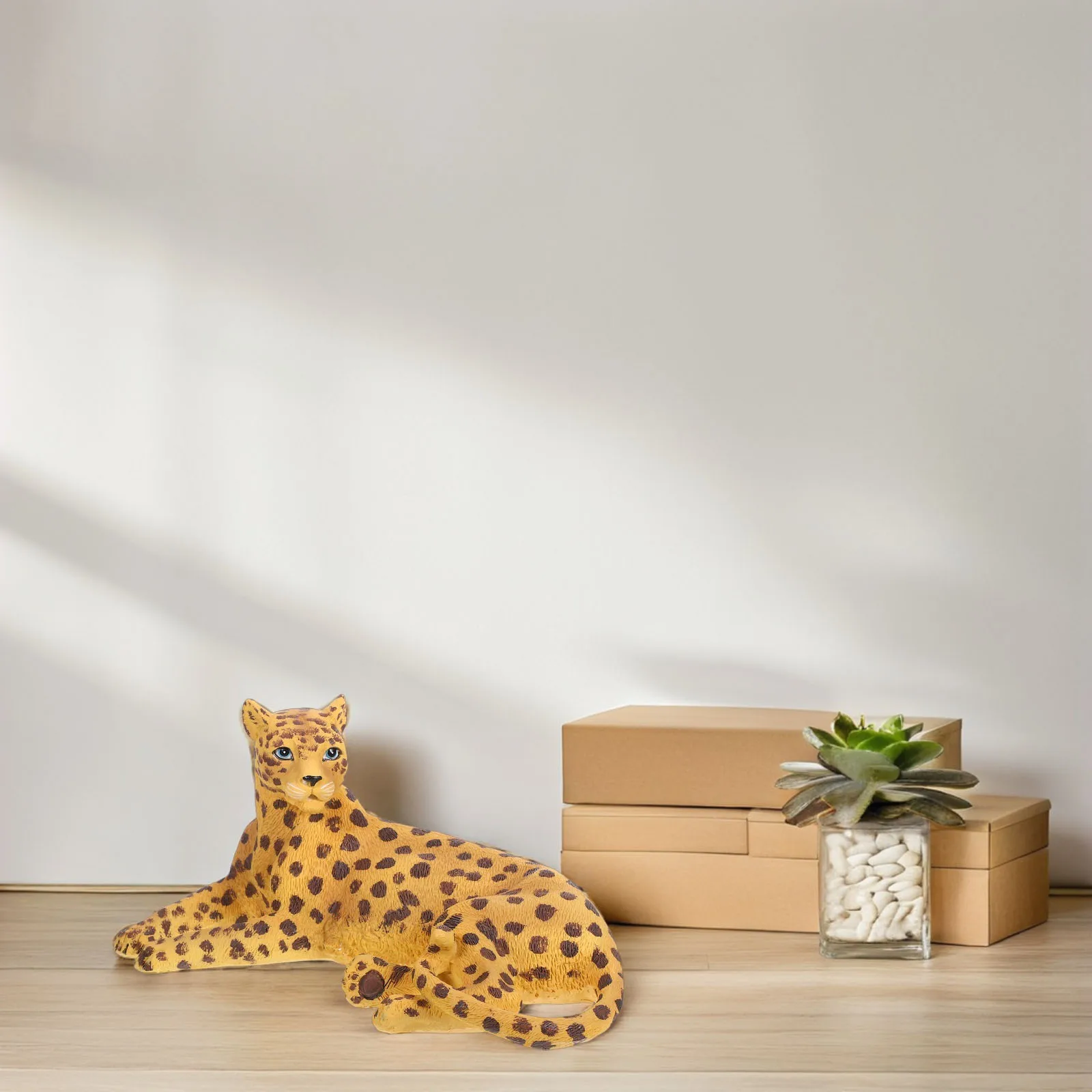 

Resin Leopard Statue Figurines Decorations for Bedroom Animal Model Home Statues and Toys Resins