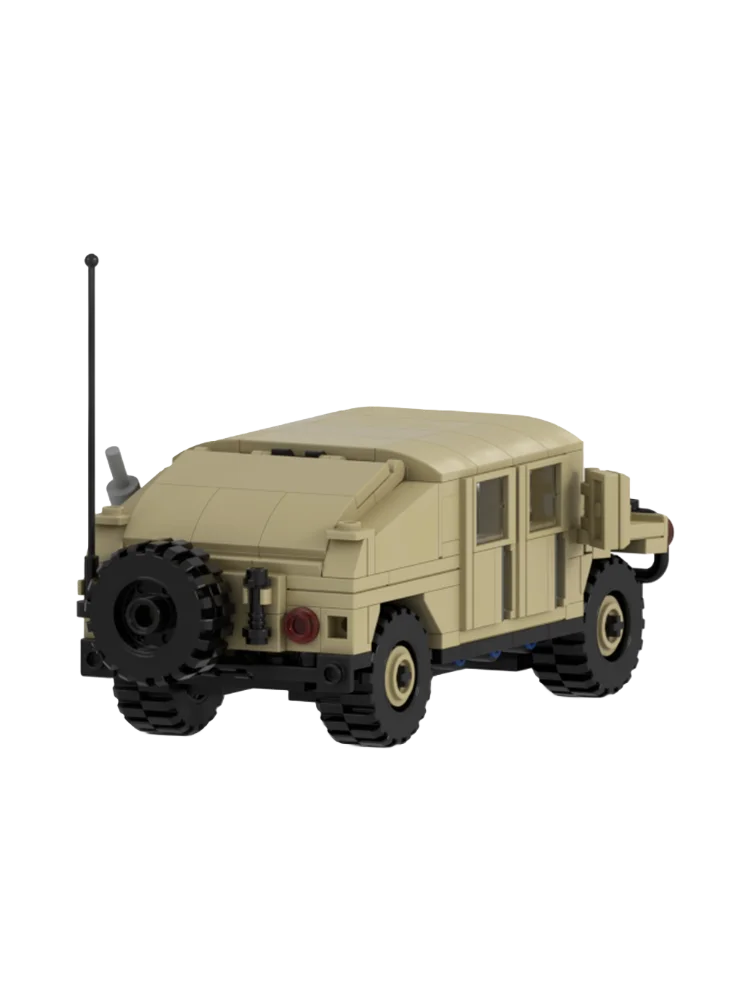 Building blocks set Basic Humvee car model Military truck MOC-238387 bricks Christmas gift