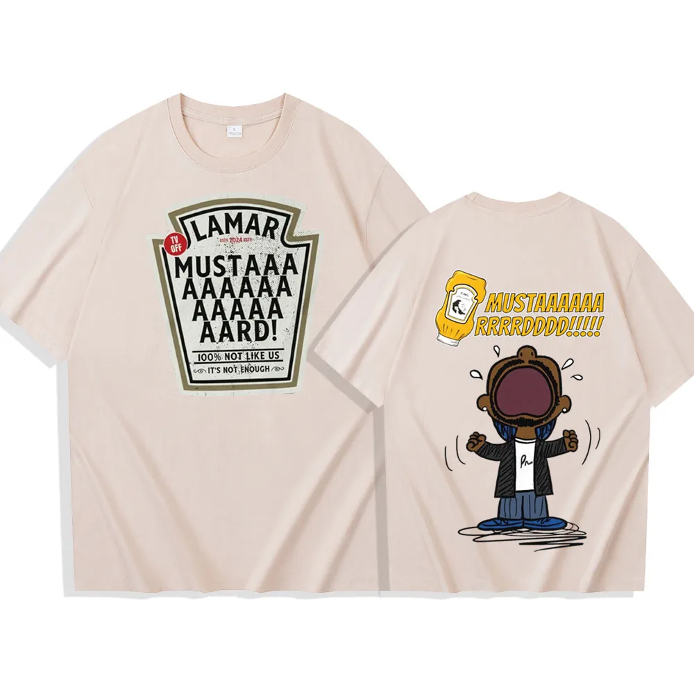 Kendrick Lamar Mustard T-Shirts Harajuku Hip Hop O-Neck Short Sleeve Shirts