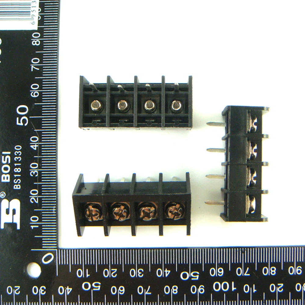 50PCS HB9500S-9.5-4P / HB9500S 9.5mm 4Pin Barrier Terminal Block Screw Terminal Block Pitch 9.5mm Terminal Block