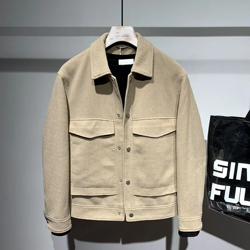 

​ Мужская вельветовая куртка Badass в стиле ретро, 2024, теплое зимнее пальто на молнии, универсальная рабочая одежда, уличная куртка для мужчин ​