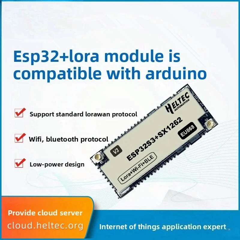 SX1262 LoRaWAN Communication Module, Heltec ESP32 Wireless Board with WIFI BLE, Arduino Compatible
