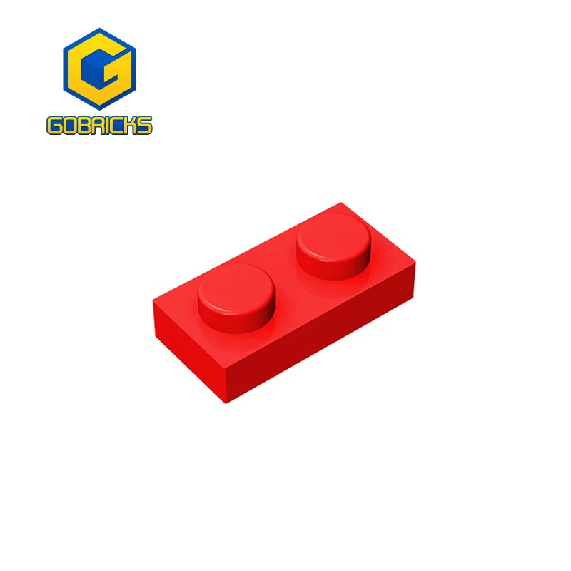 Gobricks GDS-502 플레이트 1x2 파운데이션 보드 브릭, 어린이 DIY 브릭 장난감과 호환 가능, 1-10 PCs