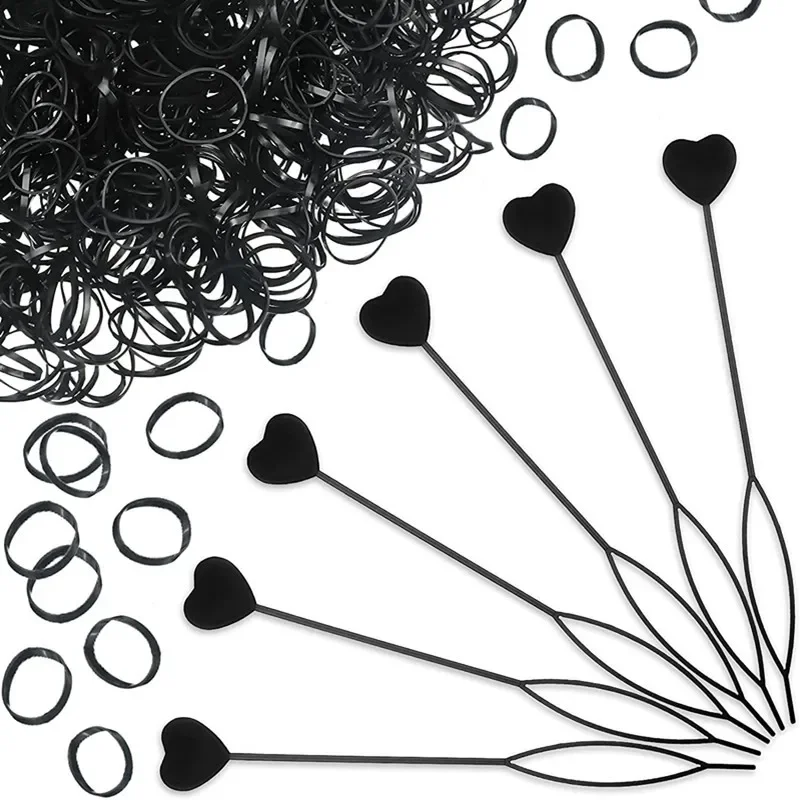 헤어 비드 러브 포니 테일 플라스틱 비드 대형 구멍 아프리카 헤어 밴드 꼬기 액세서리, 실제 헤어 가발 전용