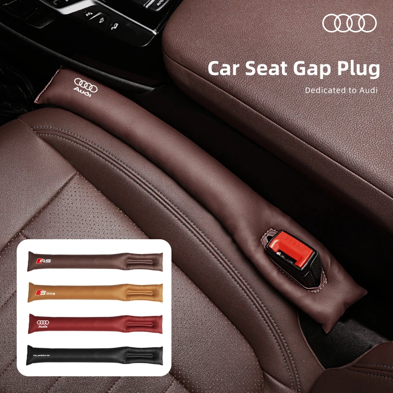 2pcs Car Seat Hollow Gap Filler Filling Strip Soft for Audi Quattro Sline RS A4 B8 8P A3 A5 A6 C7 A1 A7 A8 A2 Q2 Q3 Q5 Q7 Q8 TT