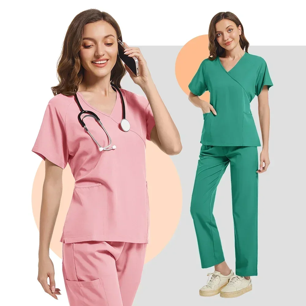 Wholesale Products Operating Room Medical Uniform Hospital overalls A set of medical supplies Nurse dental surgery suit  scrub