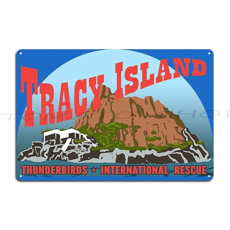 Thunderbirds Tracy Island Metal Sign Mural Custom Decoration Custom Tin Sign Poster