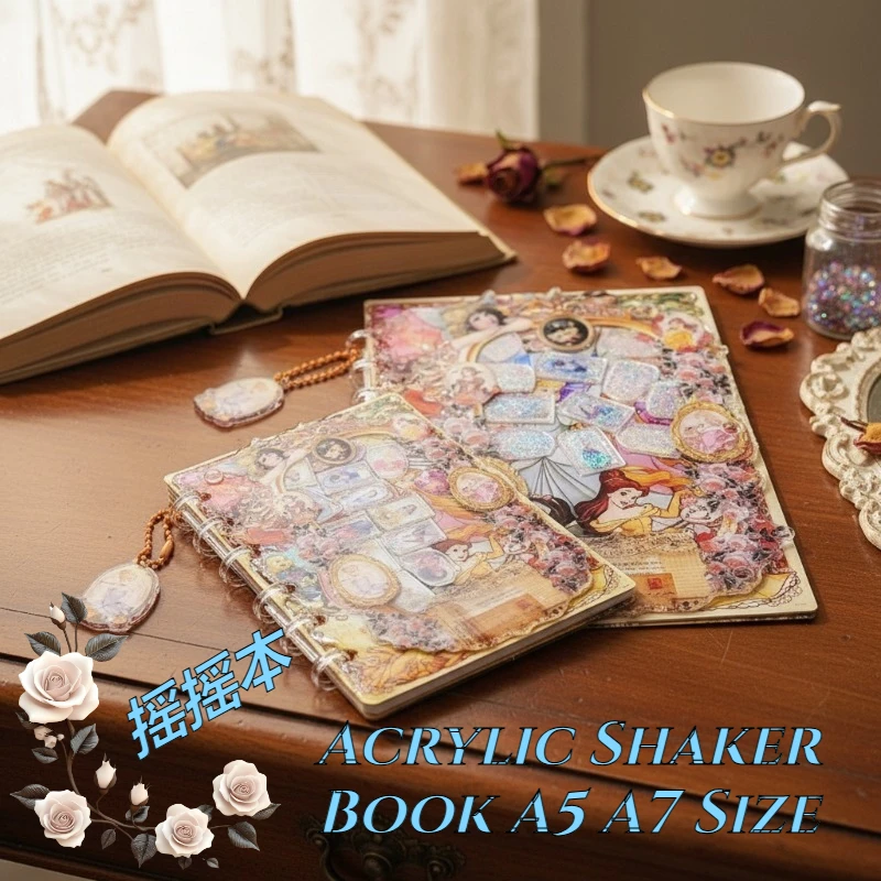 

Акриловый блокнот-шейкер формата А5/А7, лазерная гравировка, белый, для записей, дневник, тетрадь на кольцах, студенческие канцелярские принадлежности, милый подарок