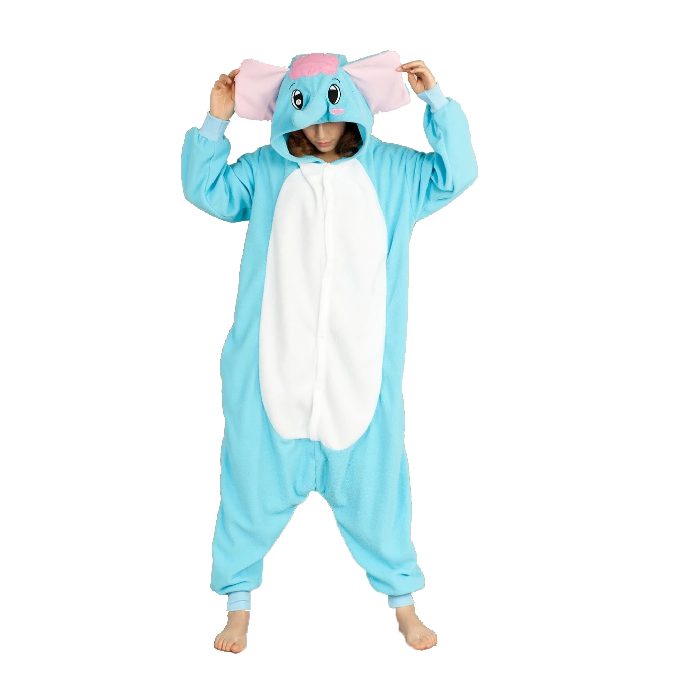 

Adult Cute Animal Elephant Costume Hooded Onesies Pajama Party For Women Men Furry Winter Warm Soft Sleepwear Pyjamas Nighty