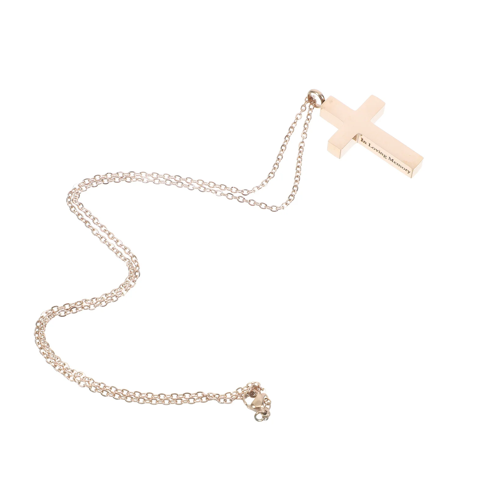 

Cross Urn Pendant for Ashes Keepsake Memorial Necklace Stainless Steel Cremation Jewelry for Loved Ones Pets Secure Screw Top