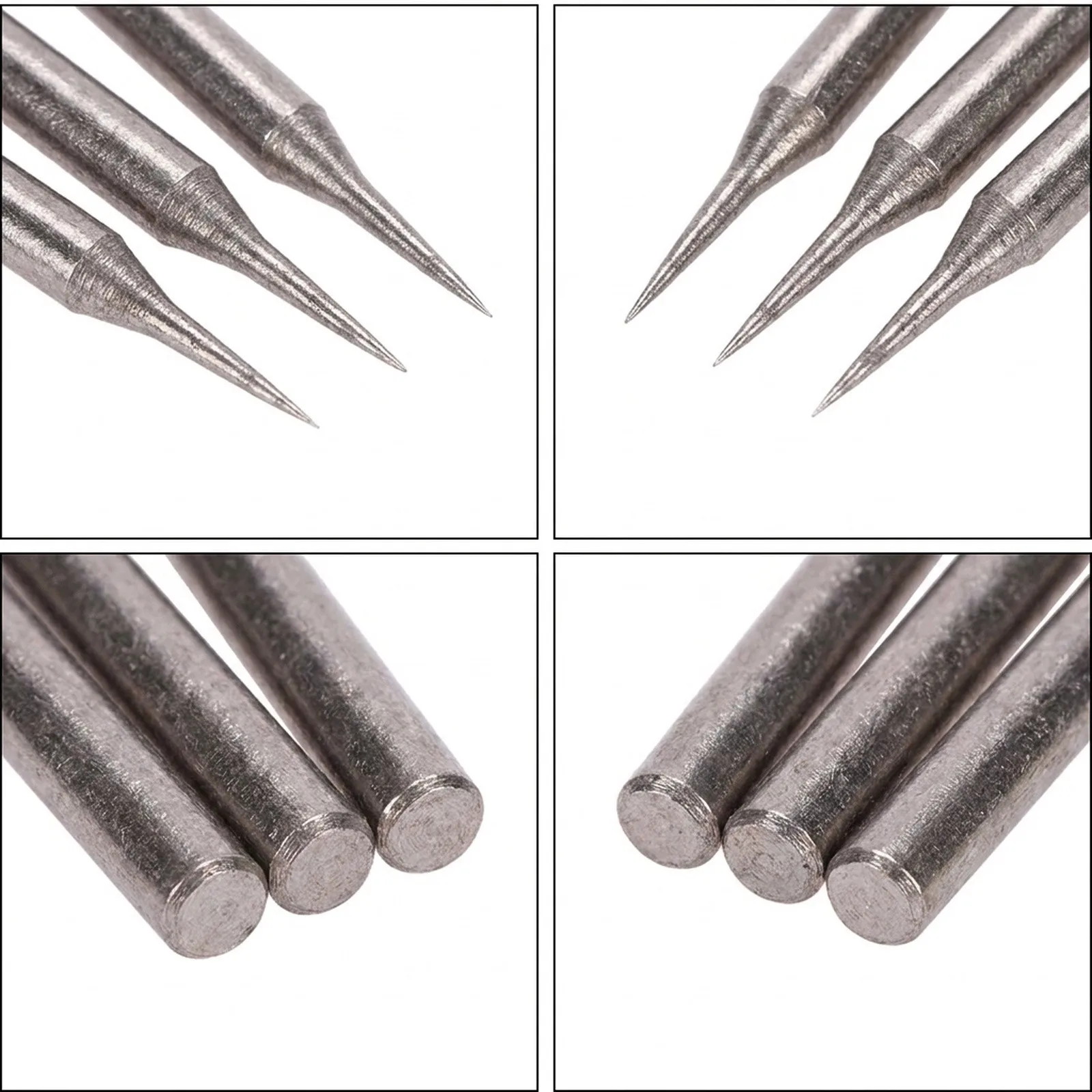 10 Pieces Diamond Grinding Head Burr Bits 14mm D Needle with 2 35mm Shank for Detailed Carving and Grinding on Stone and Jewelry