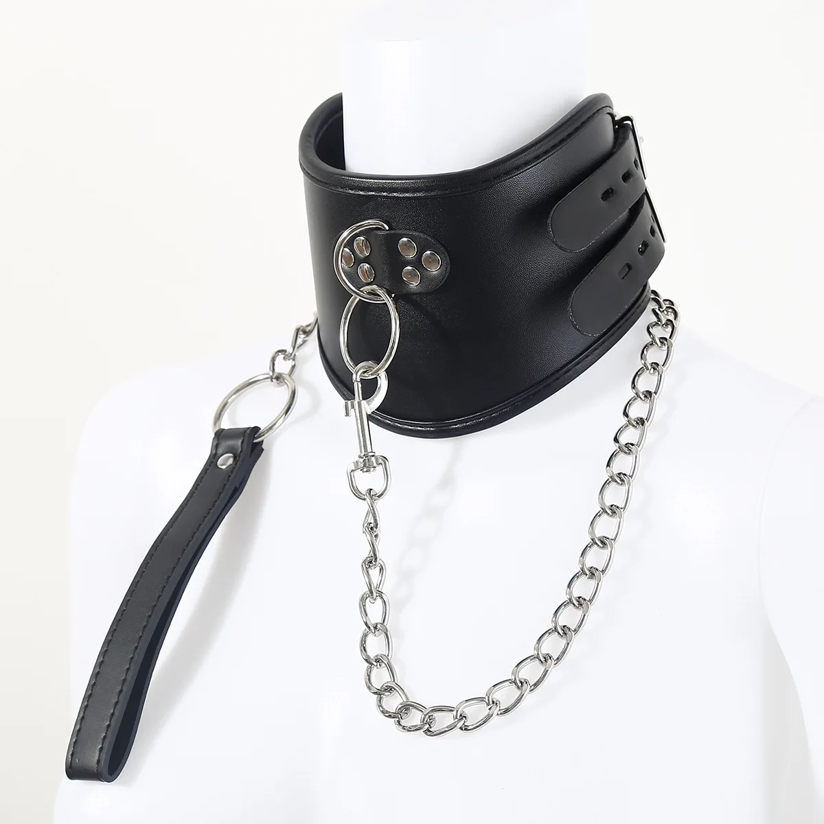 Leather BDSM Posture Collar,Slave Collars Chocker Sexual,Bondage Restraints,Sex Toys for Couples,Adult Games,Role Play