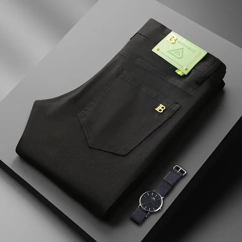 Nuevos Jeans Casuales de Verano para Hombre, Estilo Hong Kong de Alta Gama, Guangzhou Thirteen Levis, Jeans de Fibra con Cort...