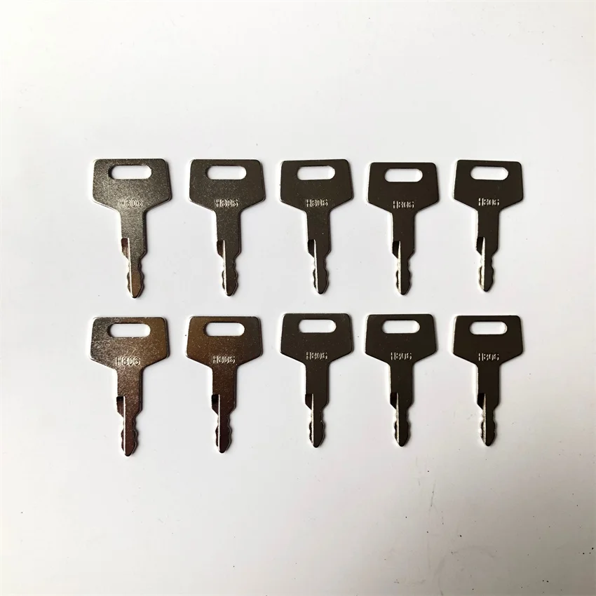 10 Pcs H806 Key For Takeuchi New Holland Excavator Case Gehl Track Skid Steer Loader BU1698X2