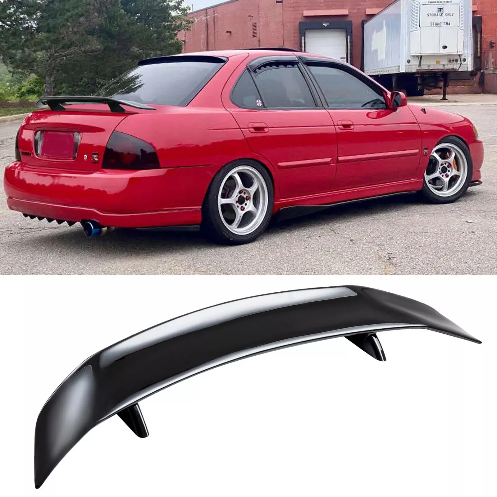 

Glossy 46" GT Racing Car Rear Trunk Spoiler Lip Wing For Nissan Sentra Sedan