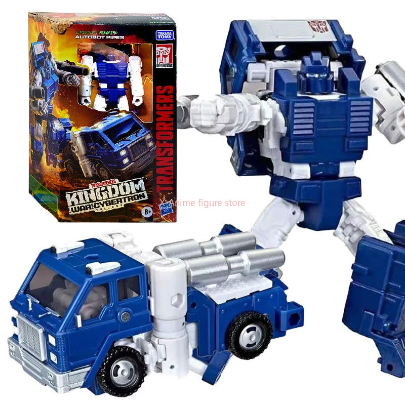 Auf Lager Hasbro Transformation Toys War for Cybertron Kingdom Deluxe Autobot Pipes Actionfiguren Roboter Anime Collection Geschenke