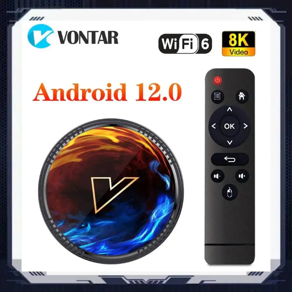 مجموعة توب بوكس ، Allwinner ، H618 ، Android 12 ، 8K فيديو ، مشغل وسائط 4K ، Android ، HDR10 ، BT5.0 ، Wifi6 ، Google Voice