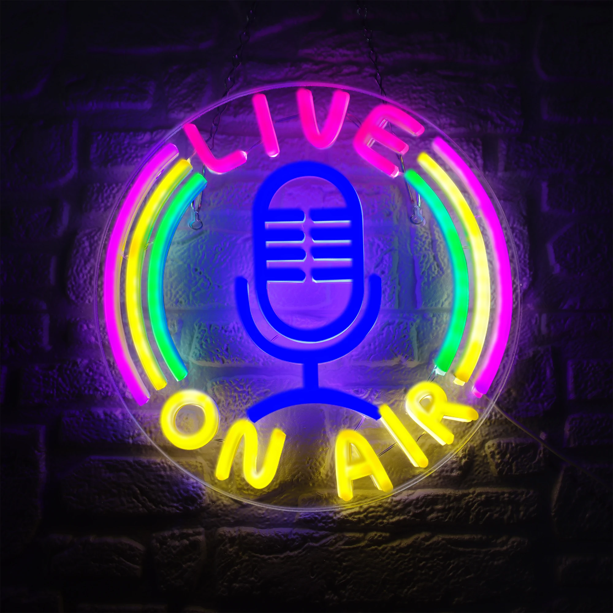 Live On Air Neon Bord Led Muur Decor Borden Studio Game Room Omroep Kamer Jongens Kamer Tieners Geschenk Esthetische Decor Neon Lichten