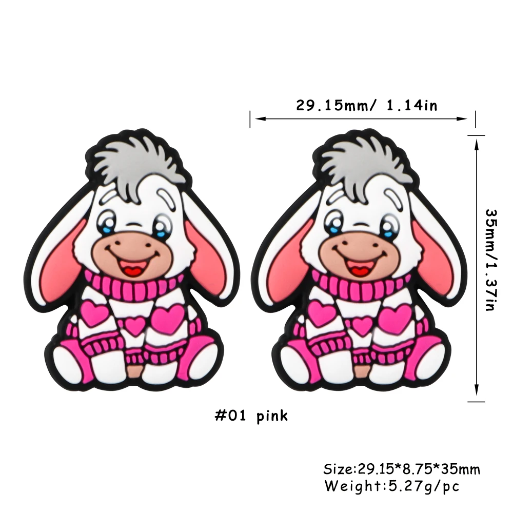 5/10Pcs New Focal Silicone Beads Cartoon Dogs Bead For Jewelry Making DIY Necklace Bracelet Keychain Accessories
