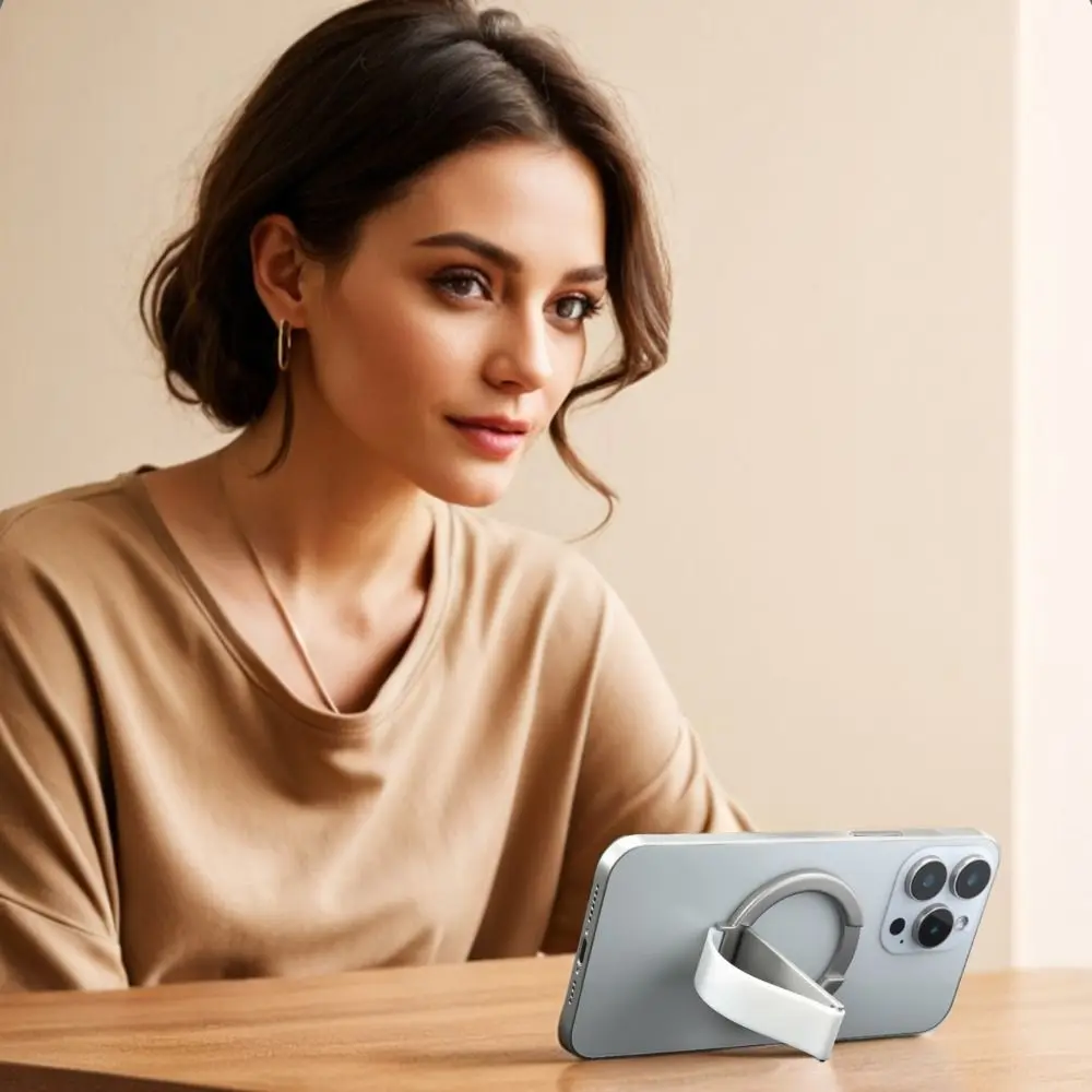 

New Magnetic Phone Ring Holder Metal Foldable Cell Phone Grip Stand Portable Multifunctional Phone Stand For MagSafe