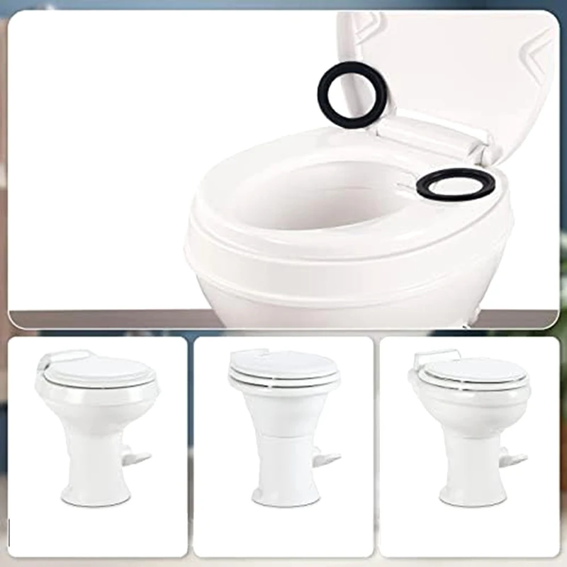 2Pcs RV Toilet Seal Kit Perfect Replacingfor 300/310/320 RV Toilet Parts Solve The Leakage Problem Durable Easy Install