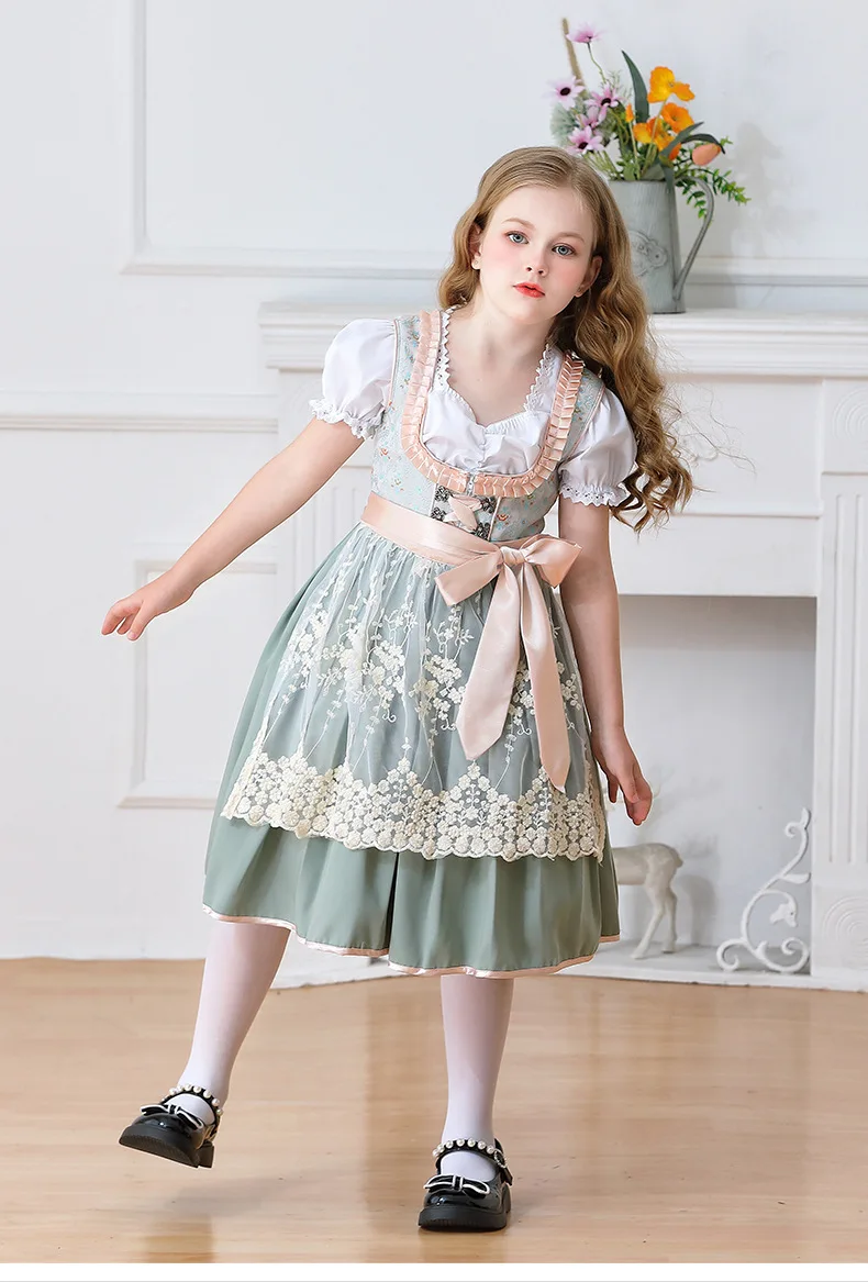 Deutsches Oktoberfest München Farm Girl Süßes Niedliches Kleid Karneval Kinderkleidung Dienstmädchen Kinderkleidung Auftrittskostüm – Detail 27