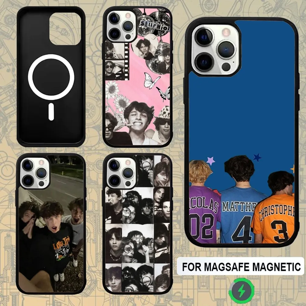 

Sturniolo Triplets Phone Case For IPhone 16e,16,15,Pro,Max,14,Plus,13,12,11 Magesafe Magnetic Wireless Charge Cover
