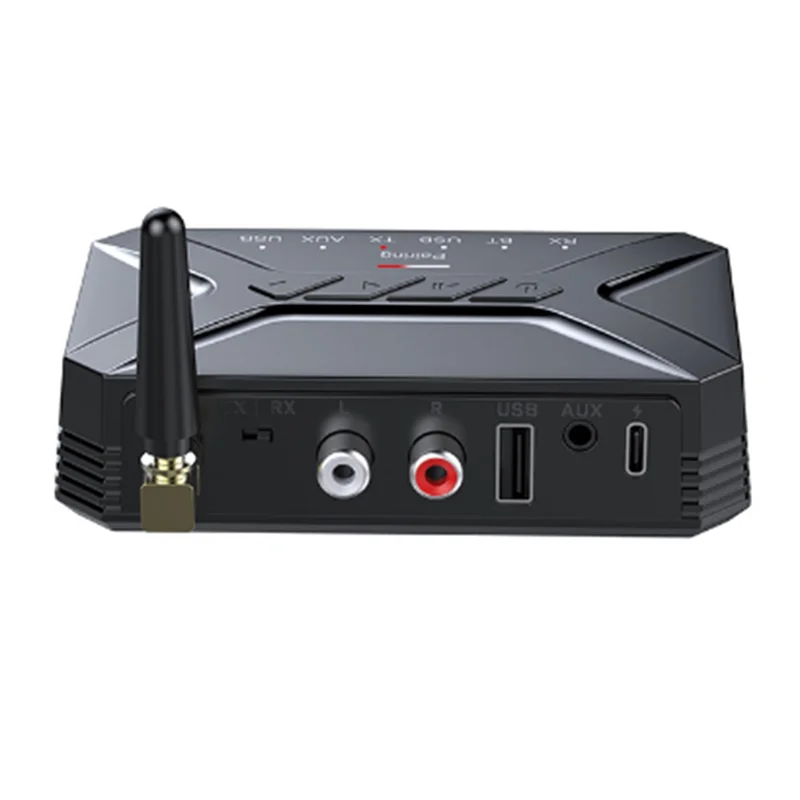 -محول صوت BOFF 3.5 مم AUX USB Bluetooth 5.0، وجهاز إرسال 40 مترًا، وتقنية لاسلكية عالية الدقة منخفضة الكمون