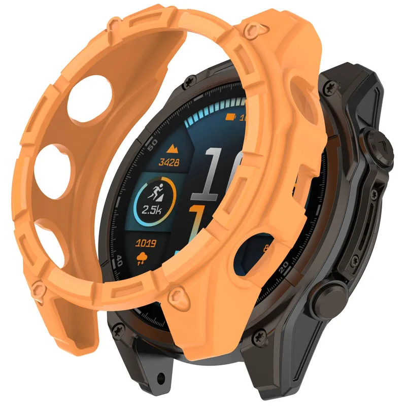 Бронированный чехол для Garmin Fenix 8 47 мм, защитный чехол для ПК с полой рамкой для Garmin Fenix 8 51 мм, солнечный бампер