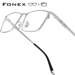 Progressive Prescription Glasses Custom Anti Blue Photochromic Myopia Optical Lens Eyewear Men Square Eyeglasses Titanium Frames