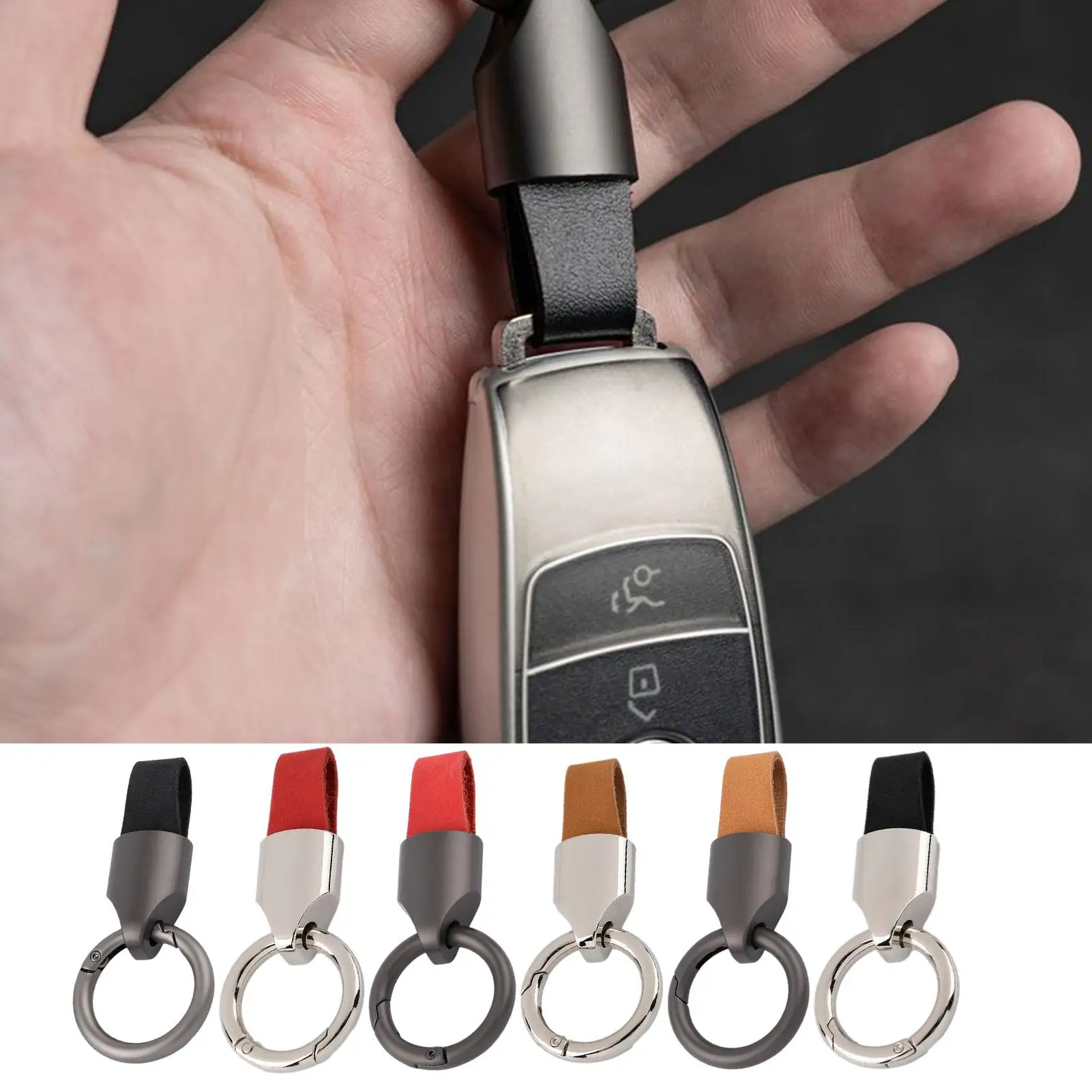 2026 new Fashion Leather key Chain New Men Women Metal Waist Hanging KeyChain Best Gift Key Ring jewelry