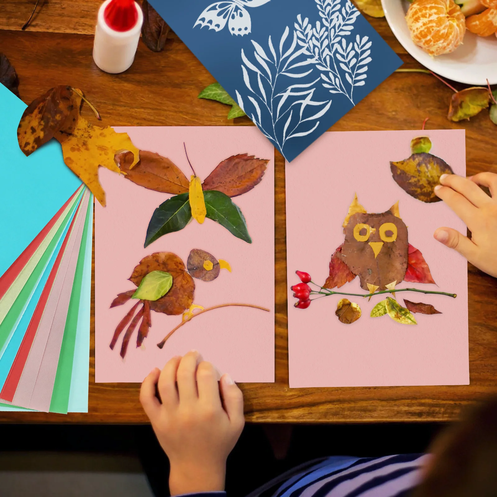 1 Set Cyanotype Printing Kit Multiple Papers Clips Tools For Diy Sun Print Art Craft Projects Solar Activated Paper Handmade