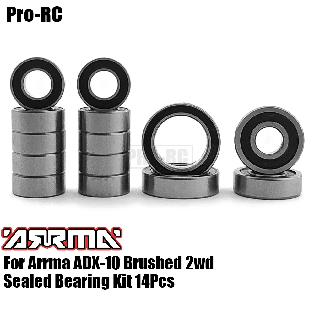 

For Arrma ADX-10 Brushed 2wd Sealed Bearing Kit 14Pcs