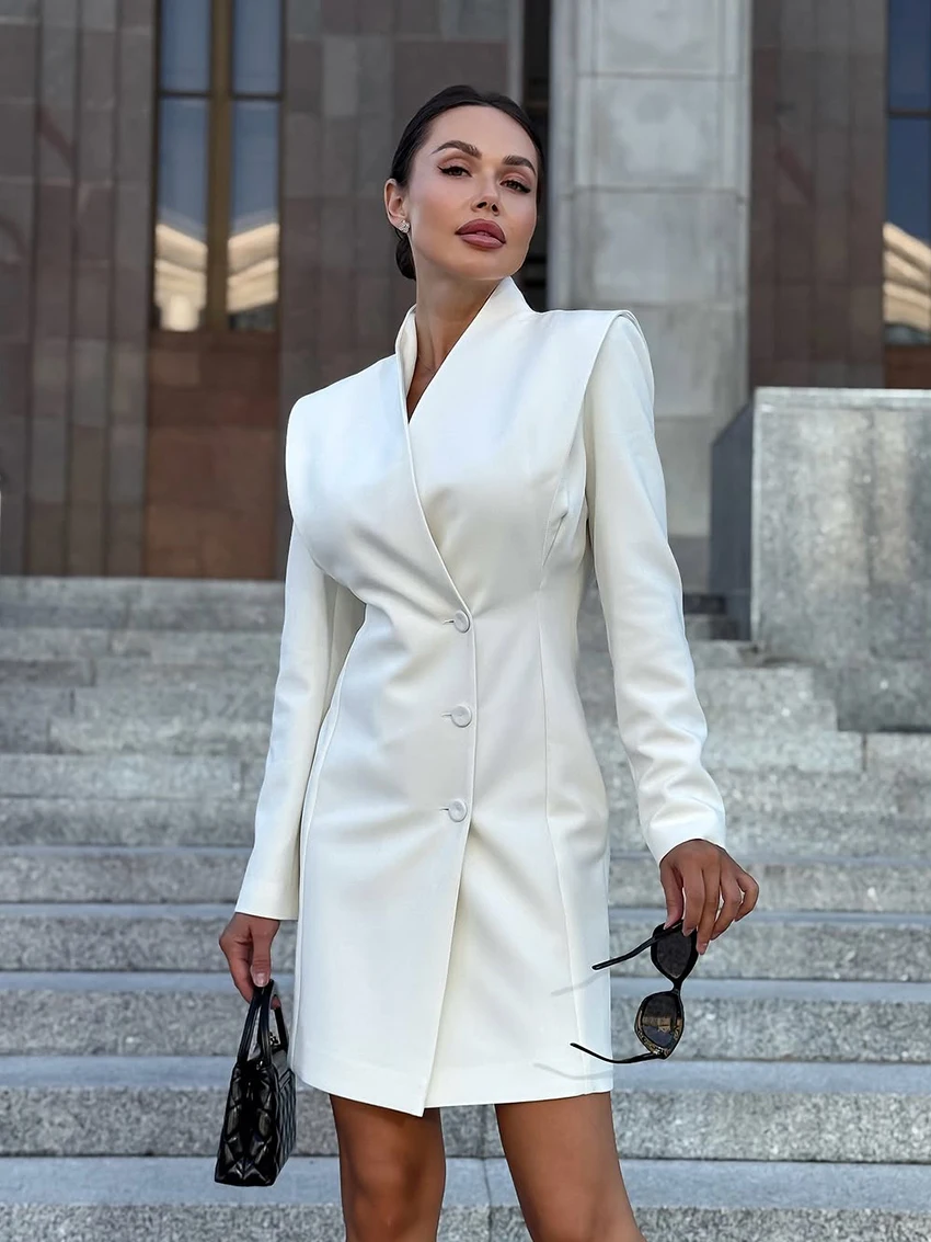 

Marthaqiqi Winter Women'S Nightwear Long Sleeve Nightgowns V-Neck Sleepwear Single Breasted Pajamas Mini Dress Ladies Nightgowns