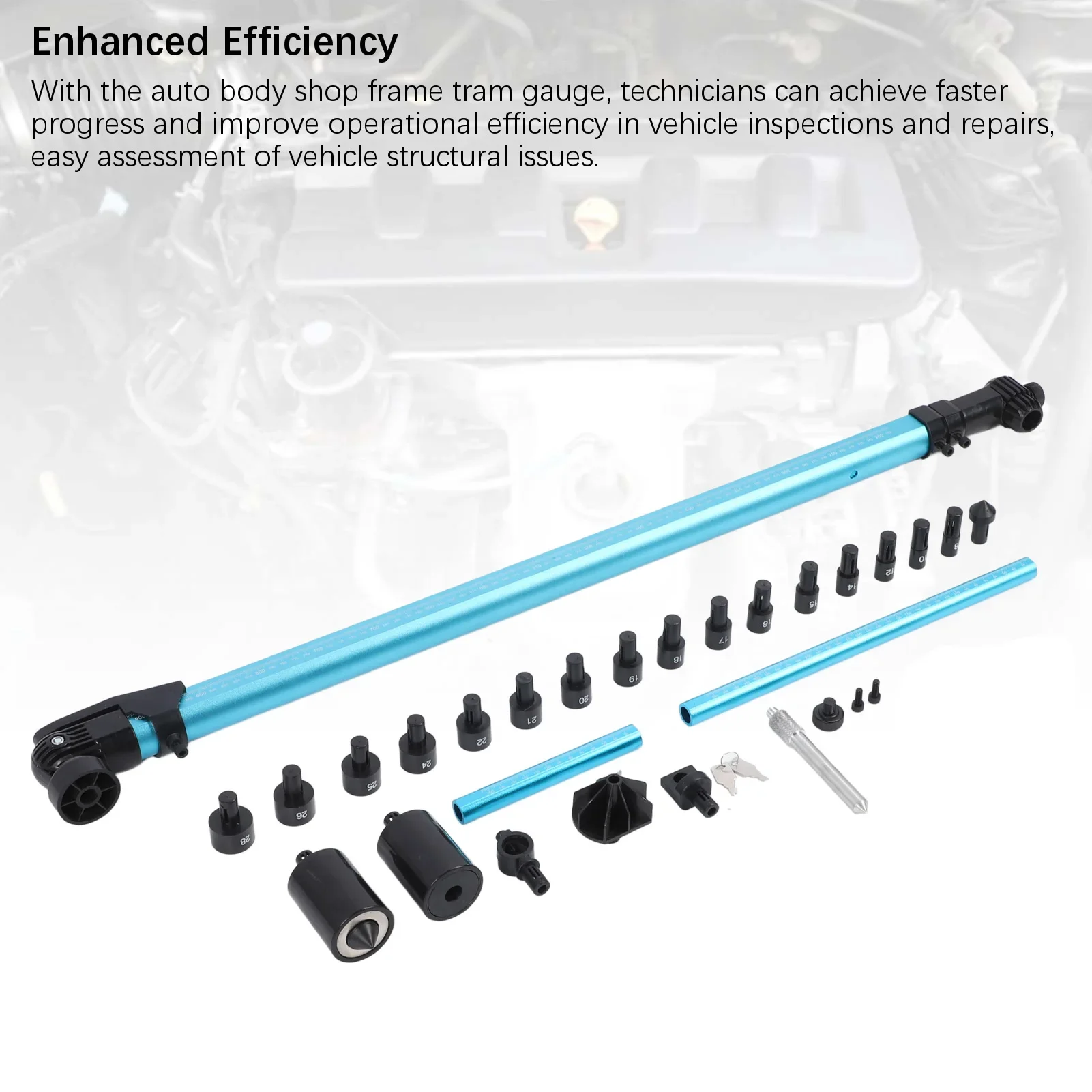 ระบบวัดตัวถังรถยนต์ 2 มิติ ความแม่นยำสูง ทำจากอะลูมิเนียมเกรดอากาศยาน สำหรับงานซ่อมตัวถังรถยนต์ เครื่องมือวัดโครงรถยนต์