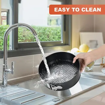 4/7/9吋碳鋼蛋糕模具,帶鎖扣,不沾蛋糕模具,底部可拆卸,適用於蛋糕、布朗尼、起司蛋糕等烘焙。 10 最佳銷售 蛋糕棒棒糖 - №10