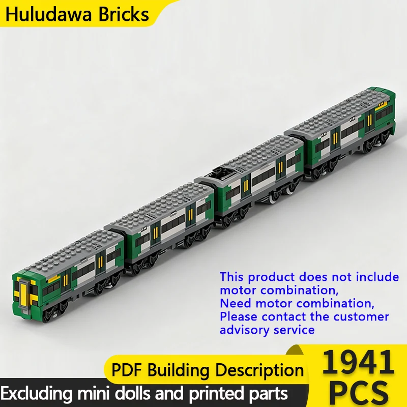 

City Car Model MOC Building Bricks Class 377 4-Carriage EMU Train Modular Technology Gifts Holiday Assemble Children Toys Suit