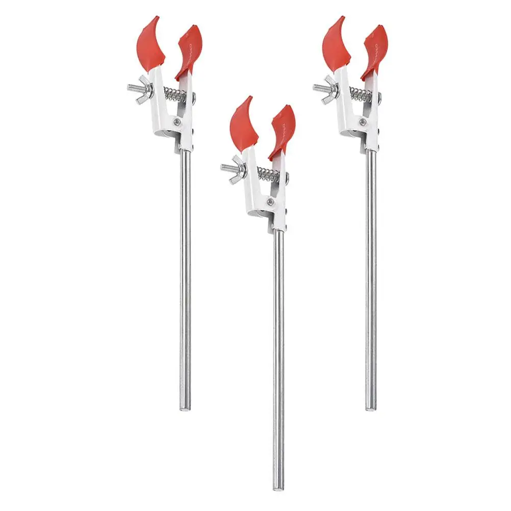 

3pcs Flask Laboratory Supplies Red Grip Suitable for Experiments Tube Laboratory Supplies Clamp Holder