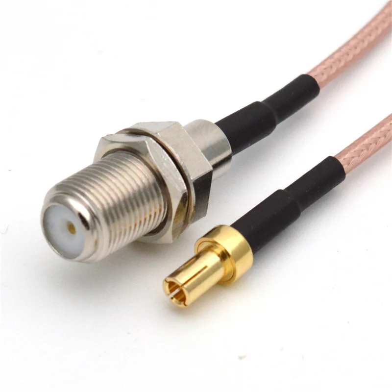 TS9/CRC9 male gold-plated to F female imperial TS9/F-JK custom RG174 RG316 cable 15cm